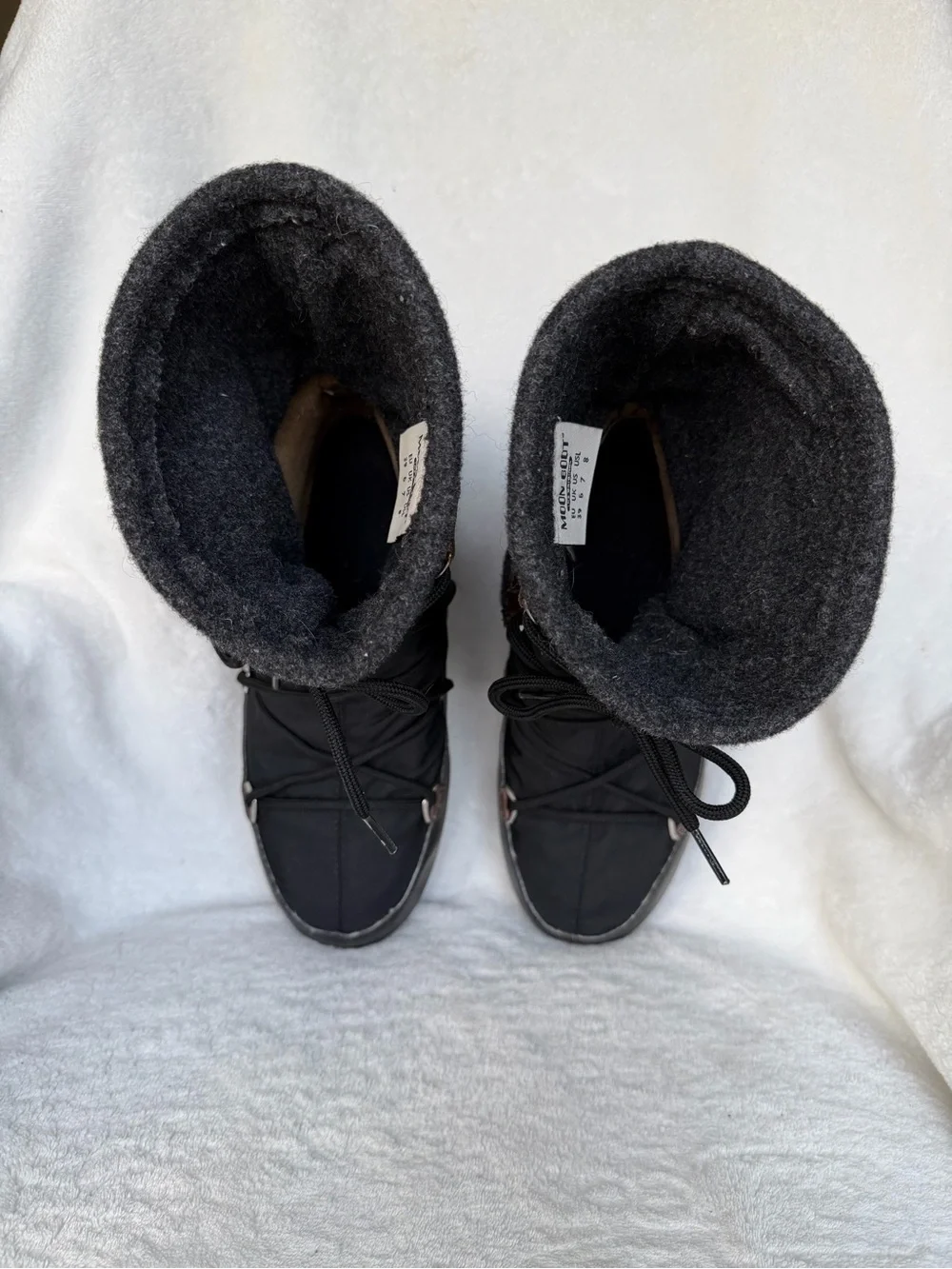 Tecnica We Vienna Felt Moon Boot Waterproof Insulated Wool Black Brown Size 7